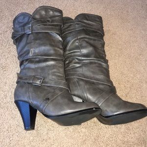 Rampage Grey Ibran Dress Boots Size 8